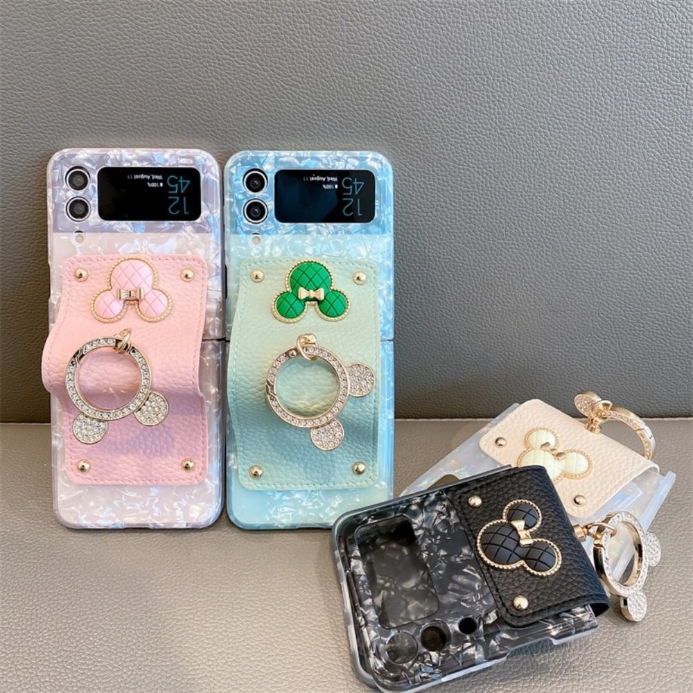 PU Leather Shell Texture Phone Case for Samsung Galaxy Z